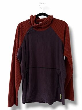 Melanzana Men’s Canyon/Eggplant Micro Grid Hoodie Performance Gorpcore USA Large
